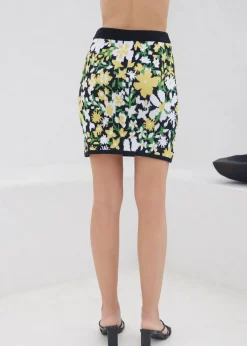 Lost + Wander Skirts*Tropical Daydream Mini Skirt BLACK-YELLOW-FLORAL