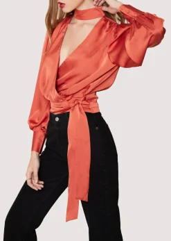 Lost + Wander Tops* Moon Wrap Top VERMILION