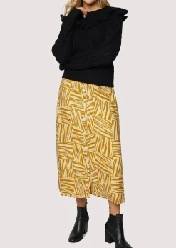 Lost + Wander Skirts*Vintage Vacay Maxi Skirt ORANGE-WHITE-GRAPHIC