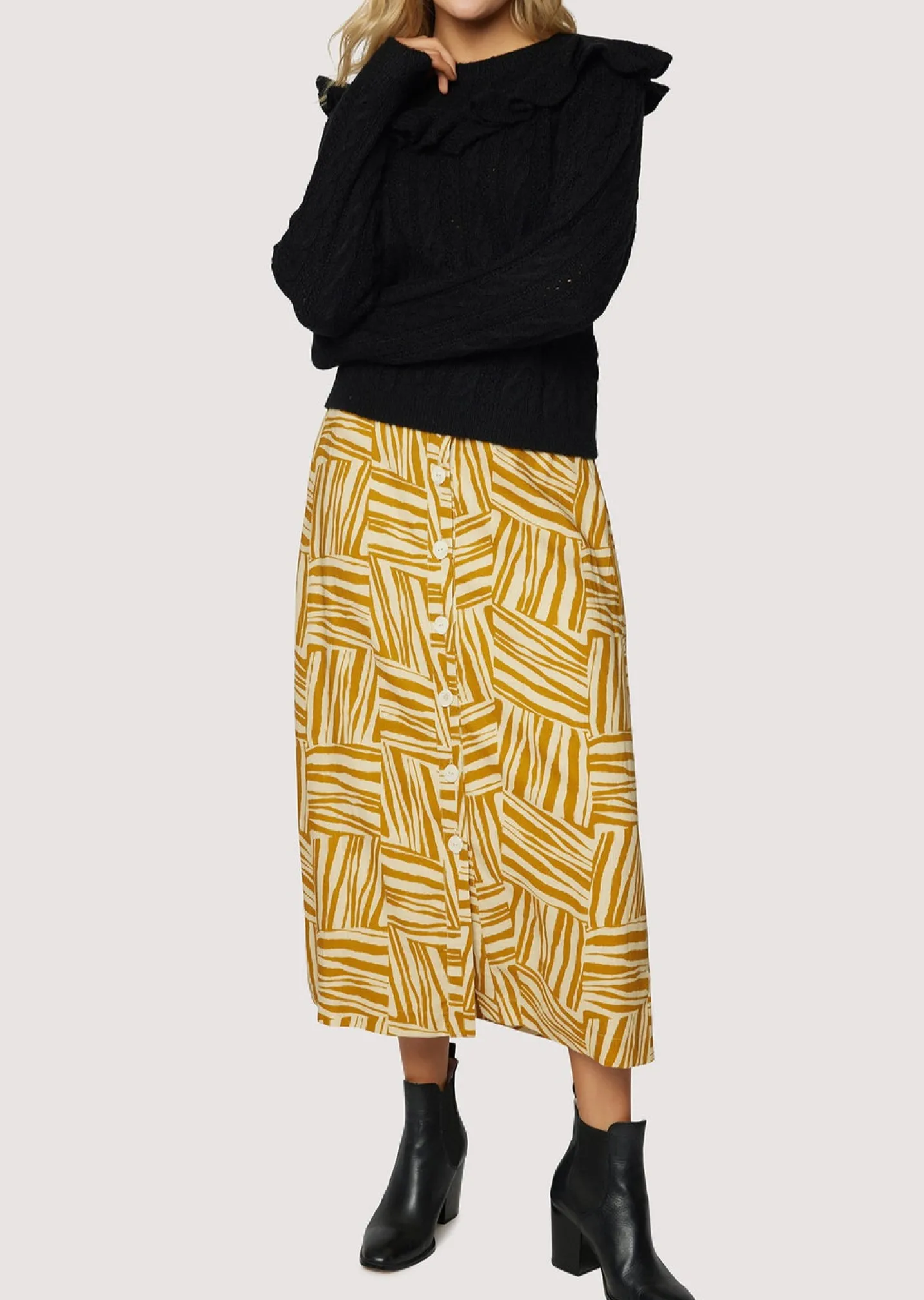 Lost + Wander Skirts*Vintage Vacay Maxi Skirt ORANGE-WHITE-GRAPHIC