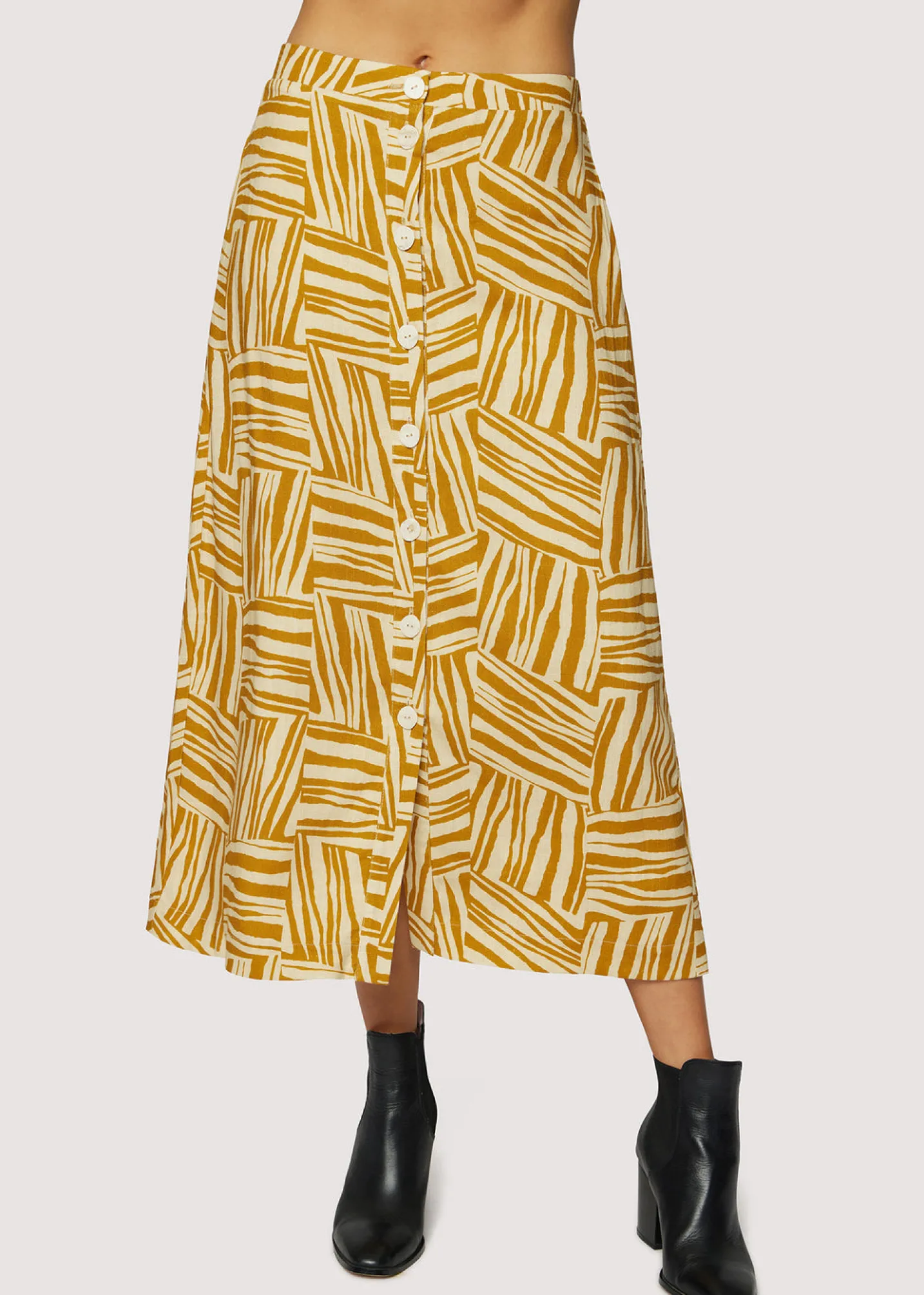 Lost + Wander Skirts*Vintage Vacay Maxi Skirt ORANGE-WHITE-GRAPHIC