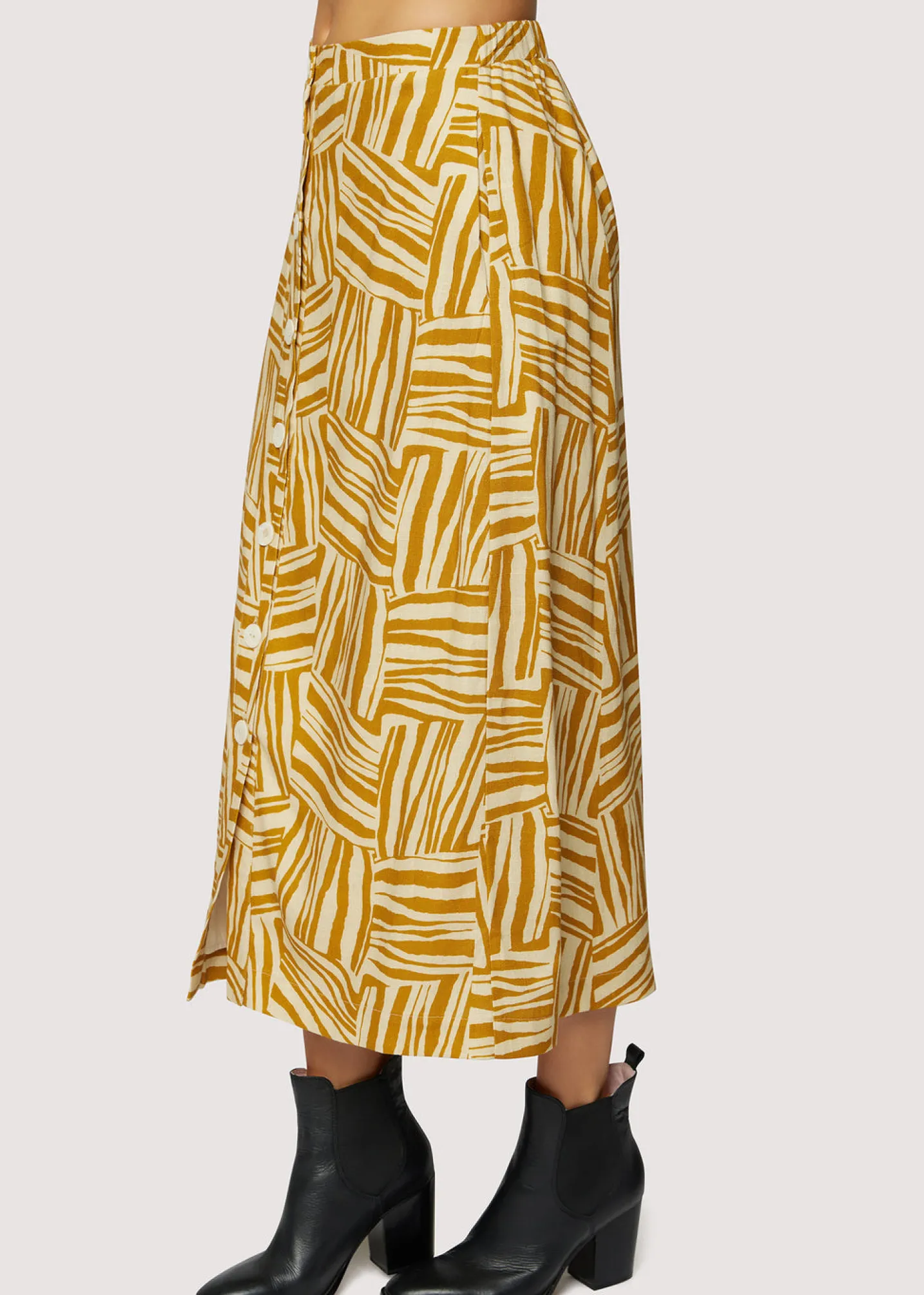 Lost + Wander Skirts*Vintage Vacay Maxi Skirt ORANGE-WHITE-GRAPHIC