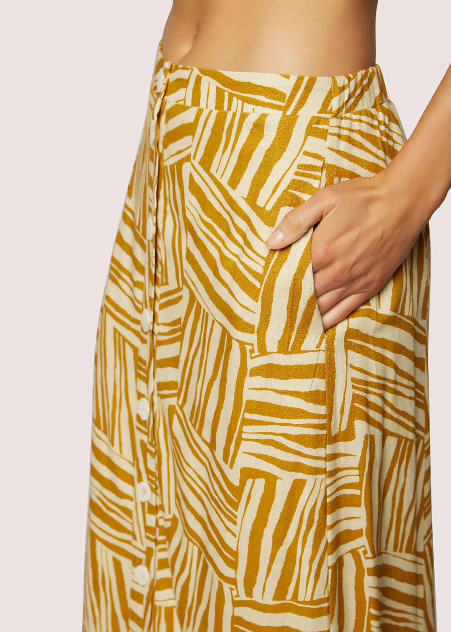 Lost + Wander Skirts*Vintage Vacay Maxi Skirt ORANGE-WHITE-GRAPHIC