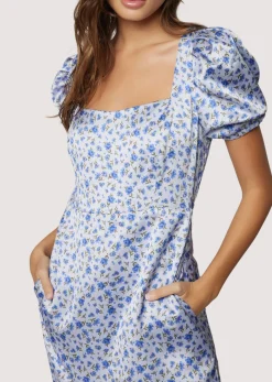 Lost + Wander Dresses*Violetta Short Slv Midi Dress PURPLE-FLORAL