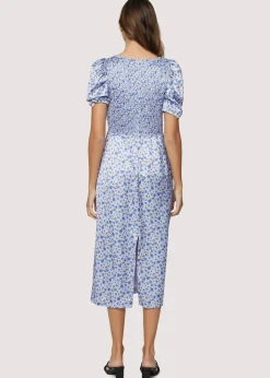 Lost + Wander Dresses*Violetta Short Slv Midi Dress PURPLE-FLORAL