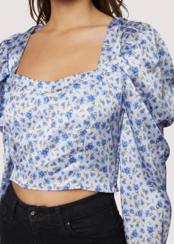 Lost + Wander Tops*Violetta Top PURPLE-FLORAL