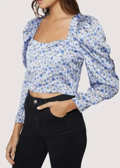 Lost + Wander Tops*Violetta Top PURPLE-FLORAL