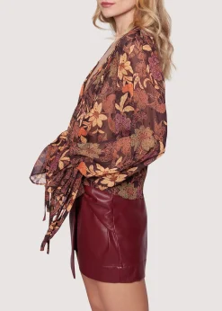 Lost + Wander Tops*Wild Bergamot Top BURGUNDY