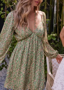 Lost + Wander Dresses*Wild Poppies Mini Dress GREENFLORAL