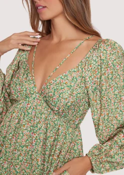 Lost + Wander Dresses*Wild Poppies Mini Dress GREENFLORAL
