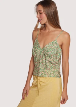 Lost + Wander Tops*Wild Poppies Top GREENFLORAL