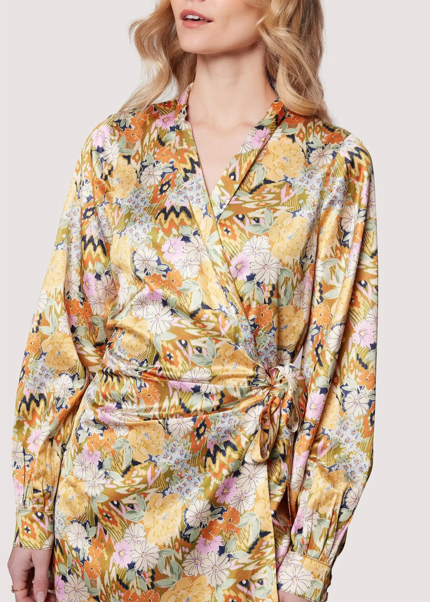 Lost + Wander Dresses*Wildflower Dusk Mini Dress OLIVE-MULTI-FLORAL