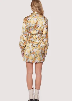 Lost + Wander Dresses*Wildflower Dusk Mini Dress OLIVE-MULTI-FLORAL