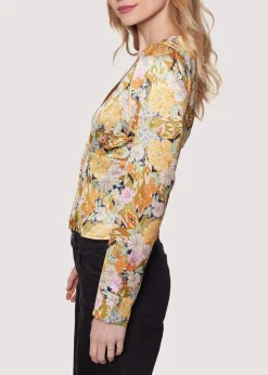 Lost + Wander Tops*Wildflower Dusk Top OLIVE-MULTI-FLORAL