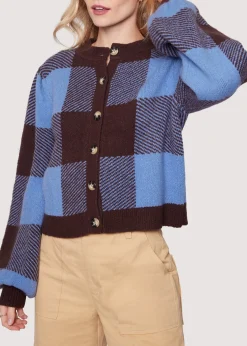 Lost + Wander Sweaters*Winter School Cardigan CHOCOLATE-MULTI