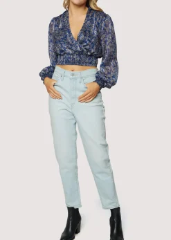 Lost + Wander Tops*Wish Upon Top NAVY GOLD PAISLEY