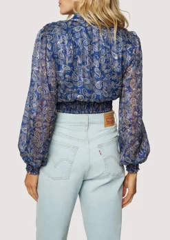 Lost + Wander Tops*Wish Upon Top NAVY GOLD PAISLEY