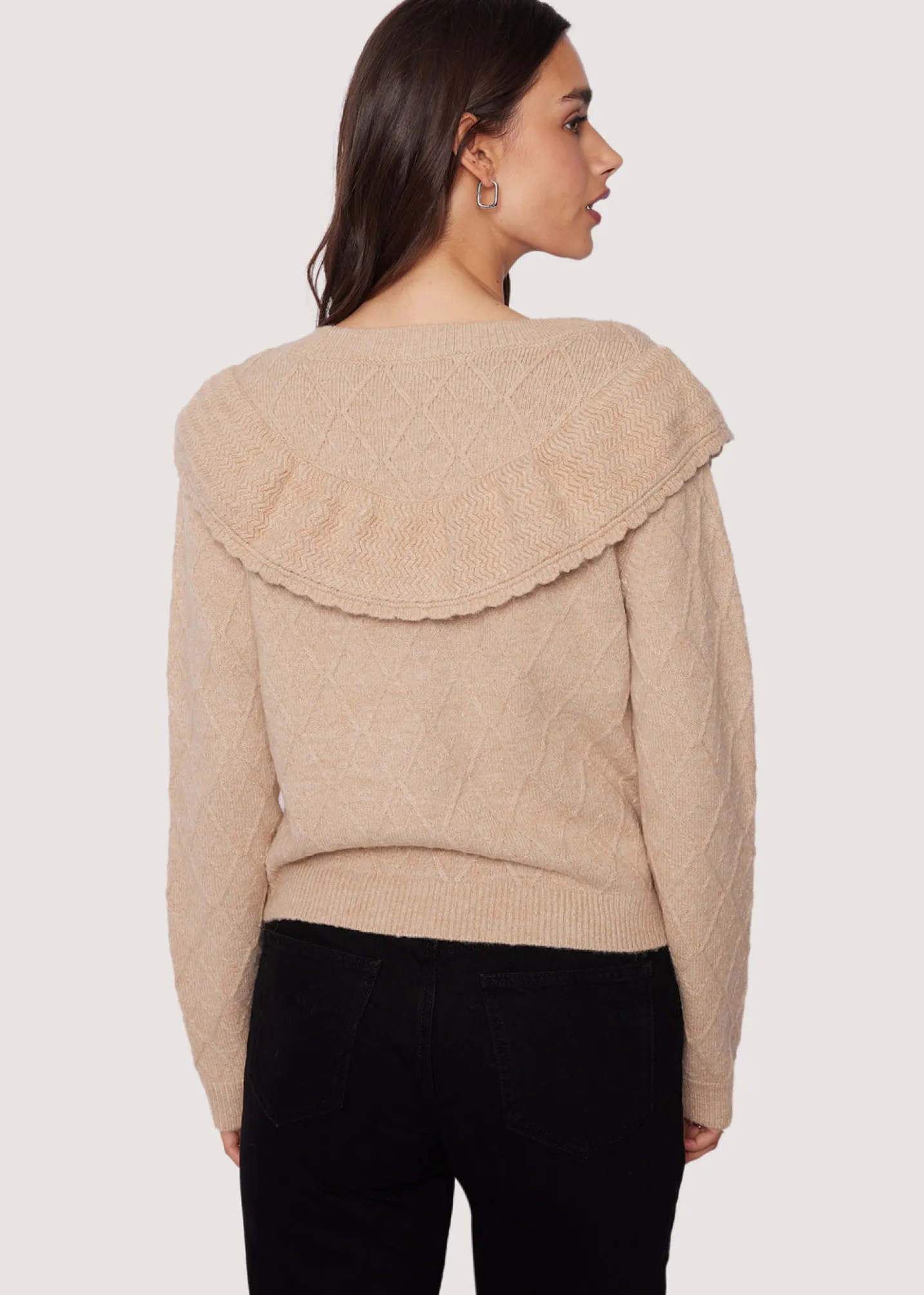 Lost + Wander Sweaters*Zoie Ruffle Cardigan OATMEAL